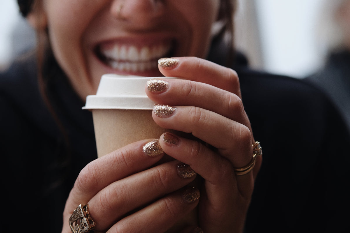 Enjoying a cup of Holy Cacao
