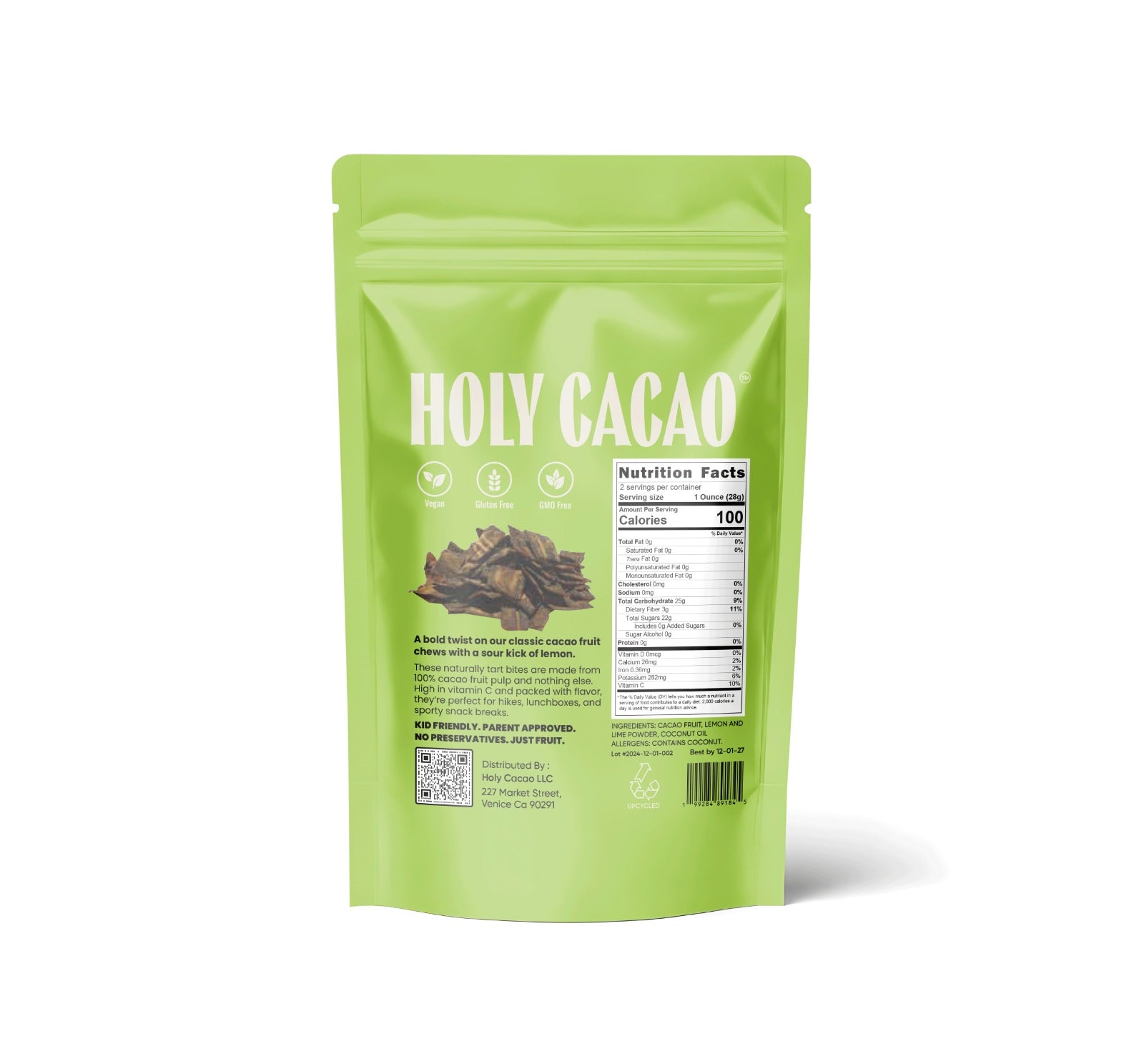 Sour Dried Cacao Fruit, No Added Sugar!